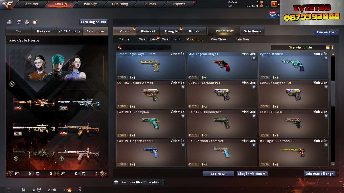 shop acc cf uy tin gia re